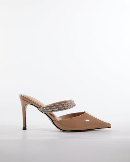 Dahlia Rhinestone Strap Mules
