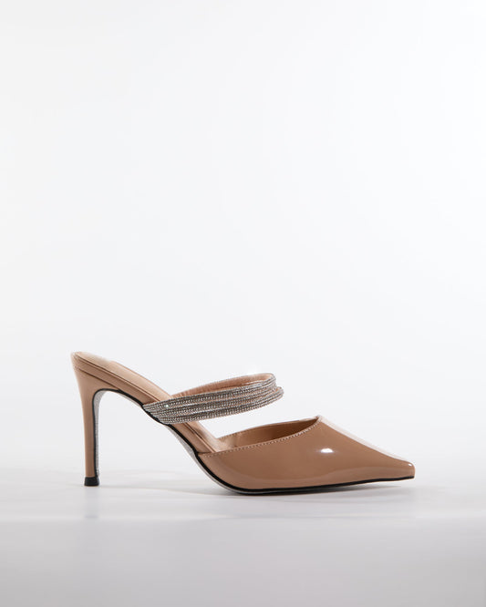 Dahlia Rhinestone Strap Mules