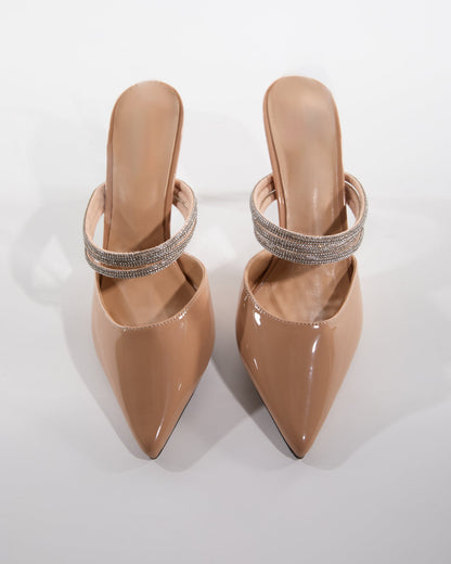 Dahlia Rhinestone Strap Mules