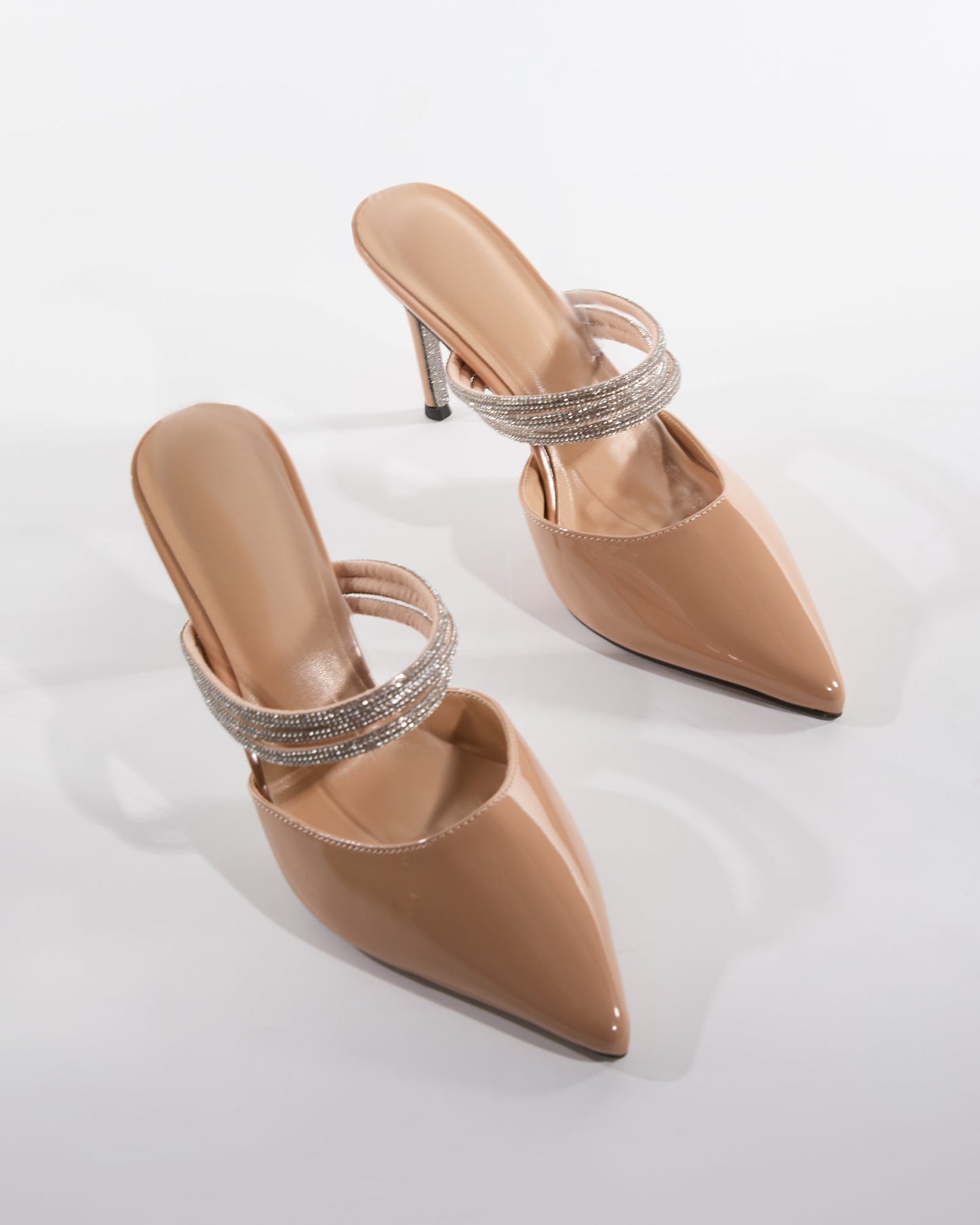 Dahlia Rhinestone Strap Mules