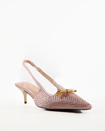 Dakotat Rhinestore Slingback Pumps In Pink