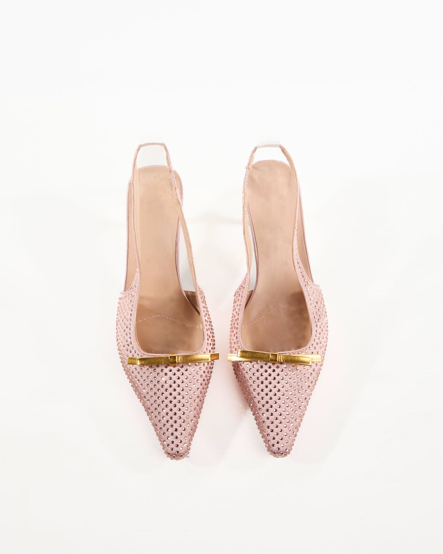 Dakotat Rhinestore Slingback Pumps In Pink