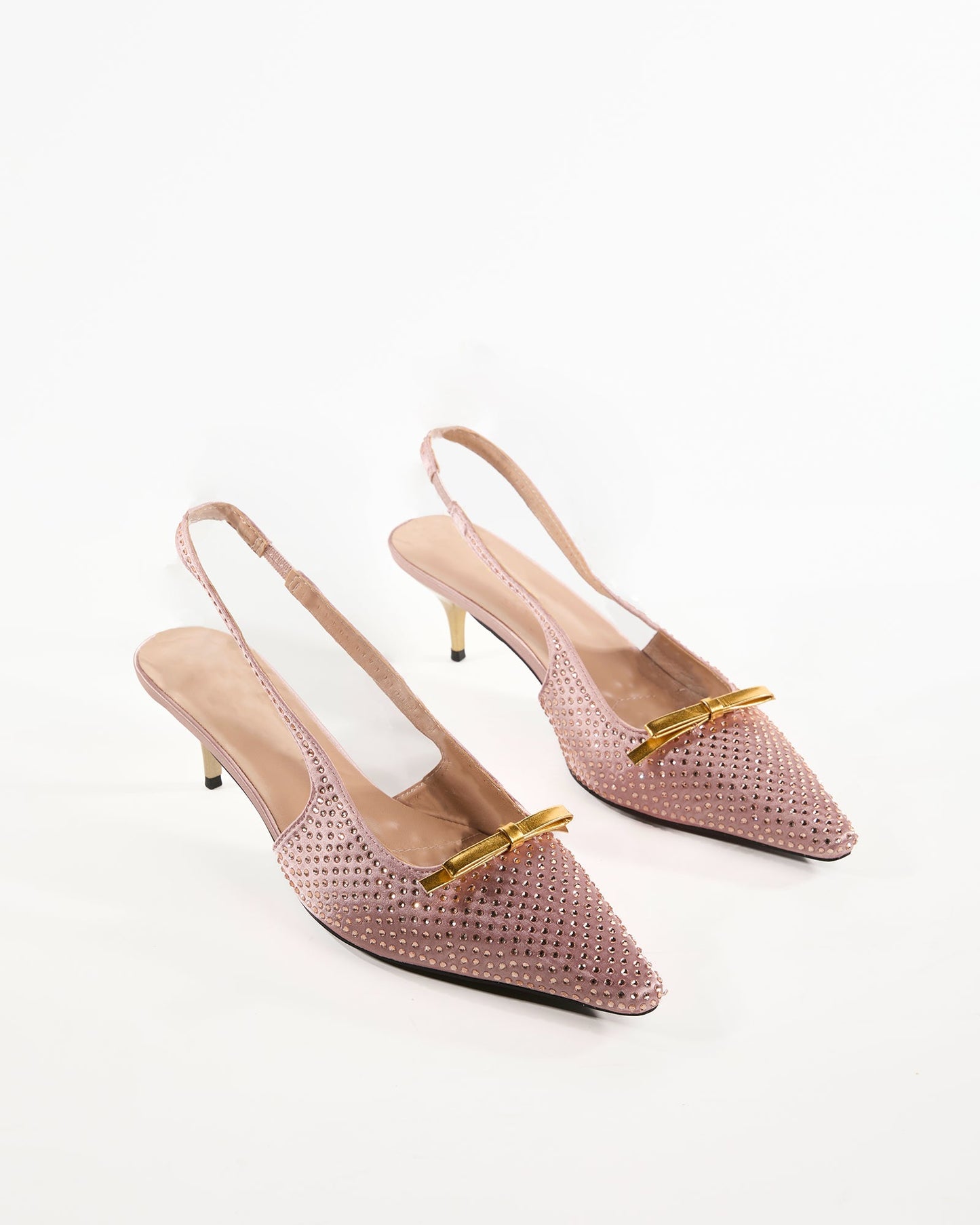 Dakotat Rhinestore Slingback Pumps In Pink