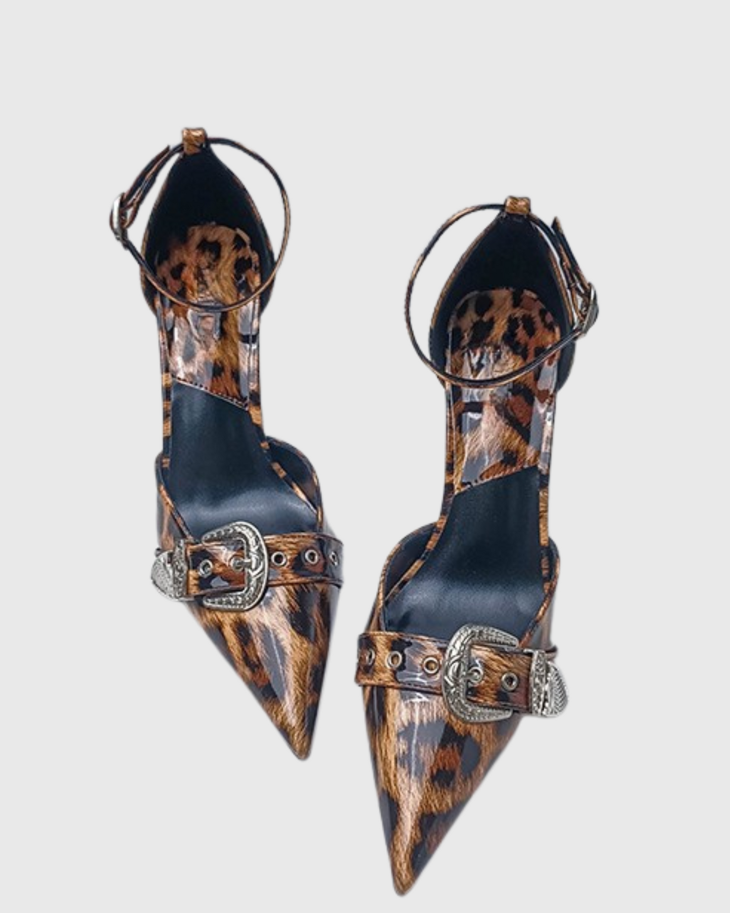 Daley Leopard Print Buckle Pumps
