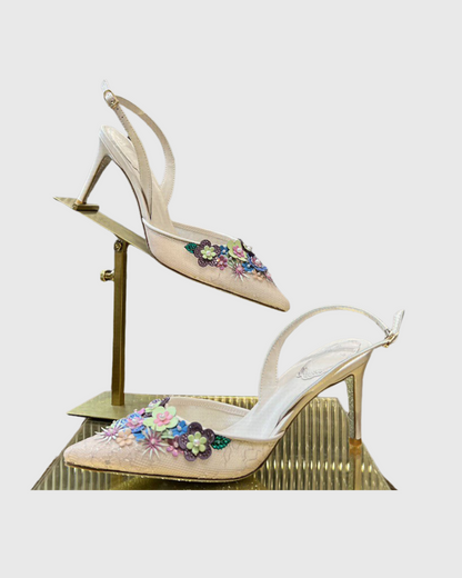 Dalia Flower Slingback Pumps