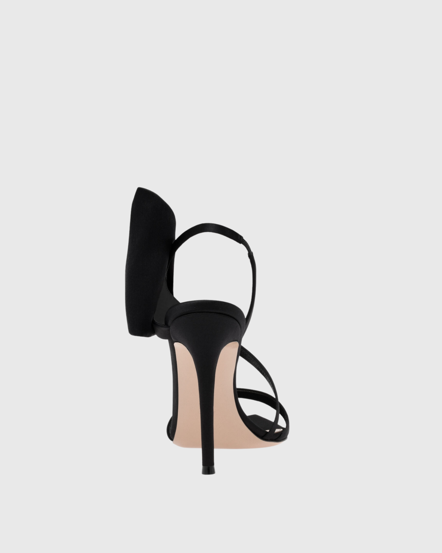 Daniela Bow Satin Slingback Sandals In Black