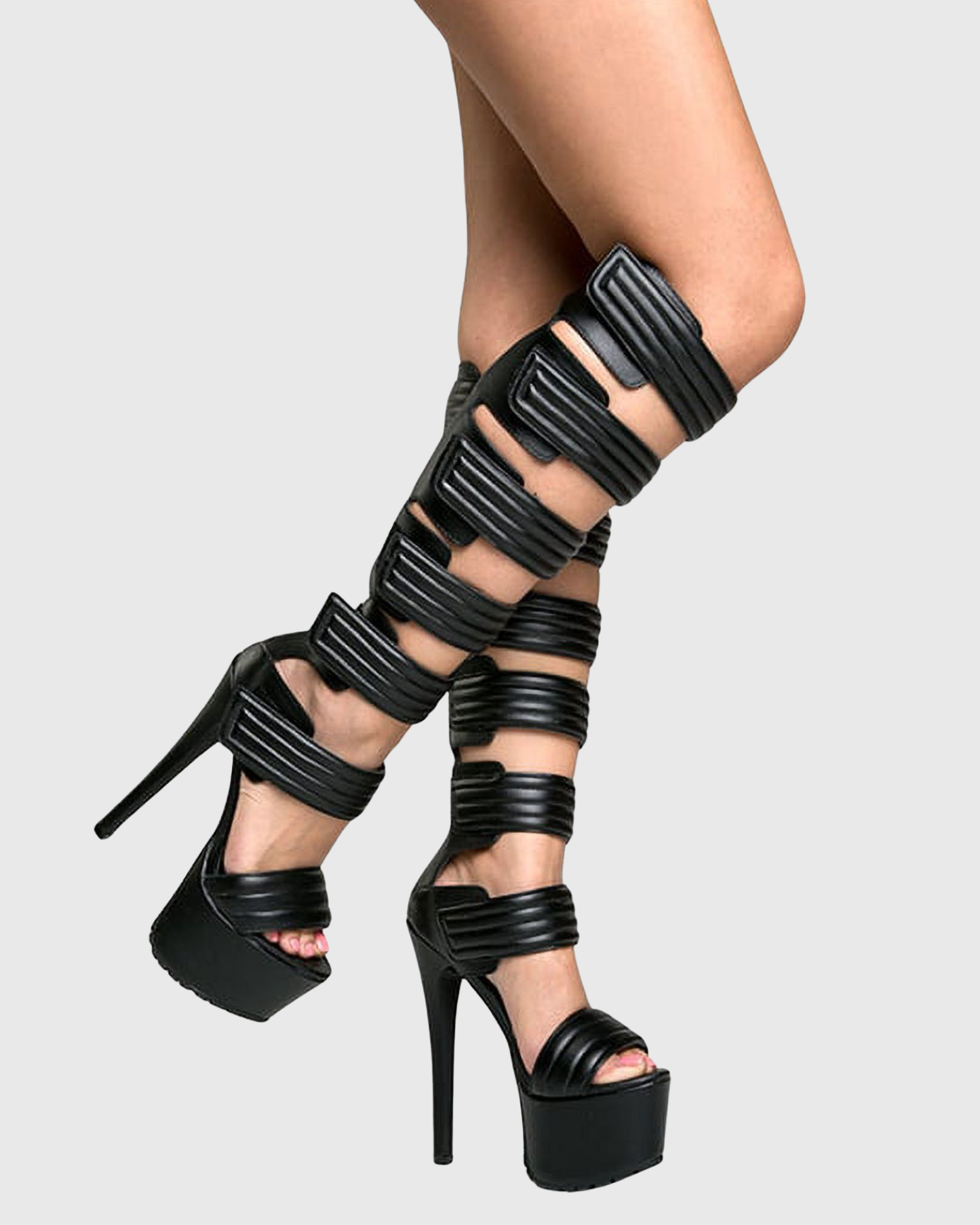 Darma Leather Strap Gladiator Platform Sandals