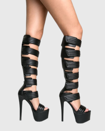 Darma Leather Strap Gladiator Platform Sandals