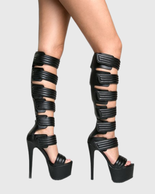 Darma Leather Strap Gladiator Platform Sandals