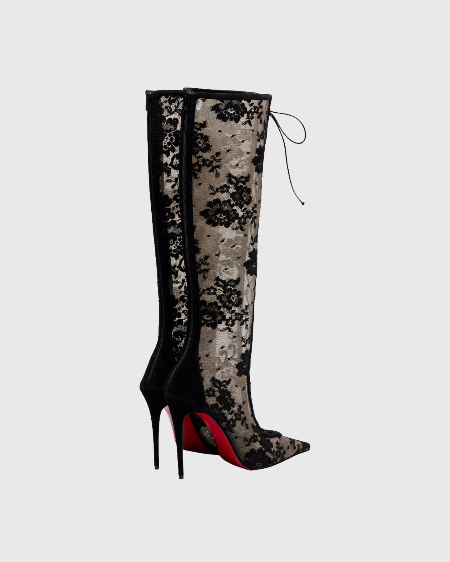 Darryl Lace Knee High Boots In Black