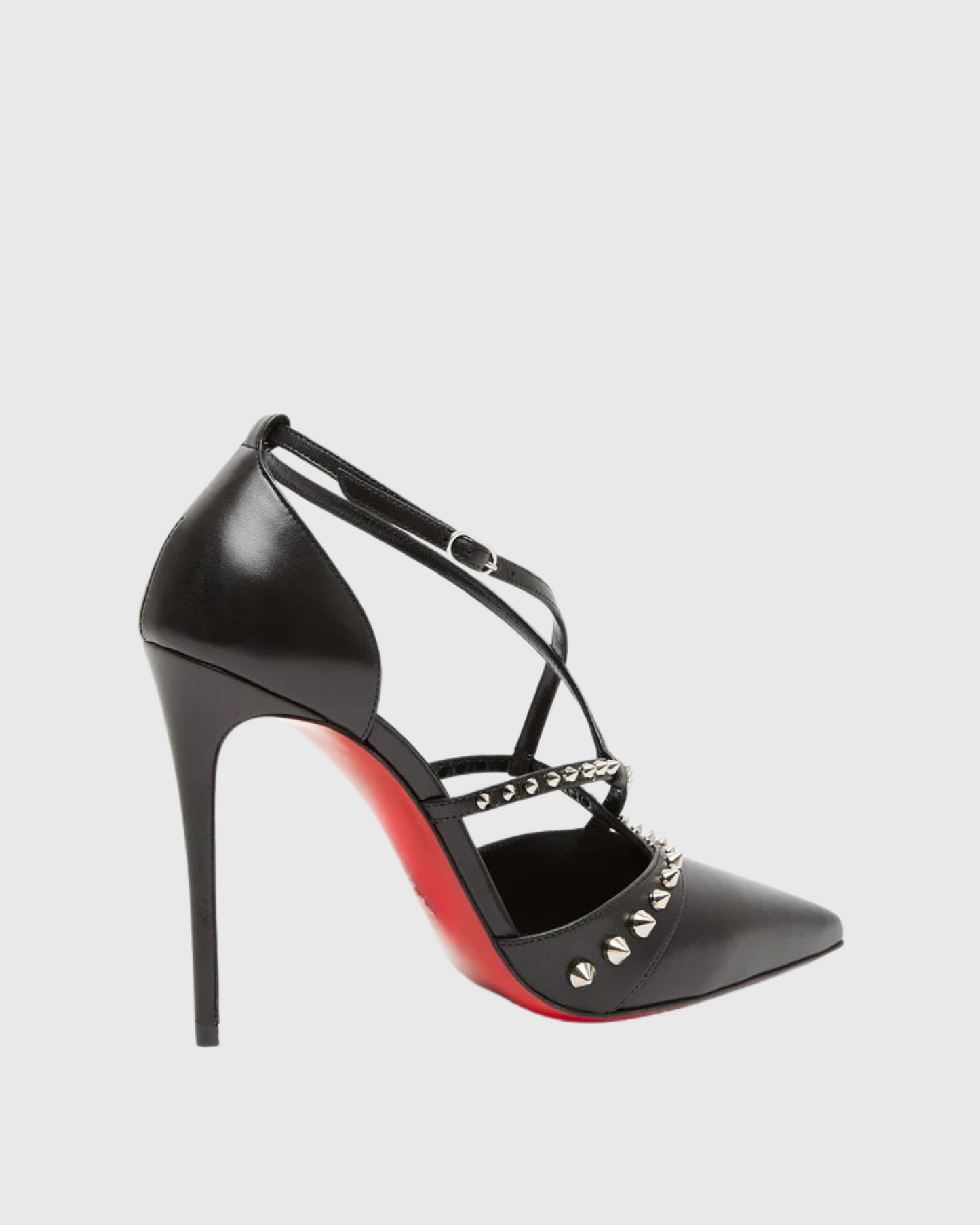 Dash Rivet Cross Pumps In Black