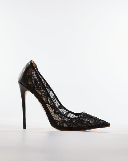 Denver Lace Pumps In Black
