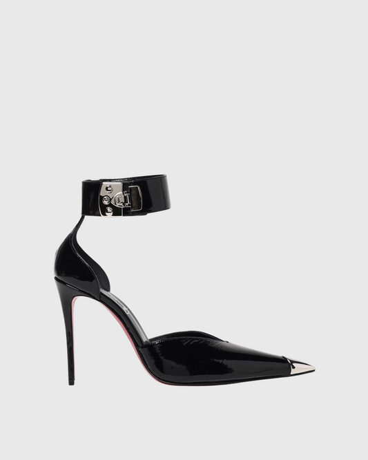Diu Patent Leather Strap Pumps
