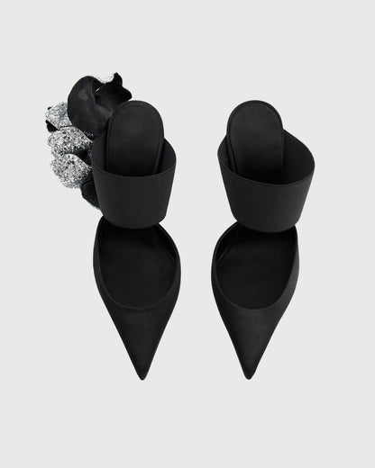 Dorotea Bow Embellished Ribbon Pumps