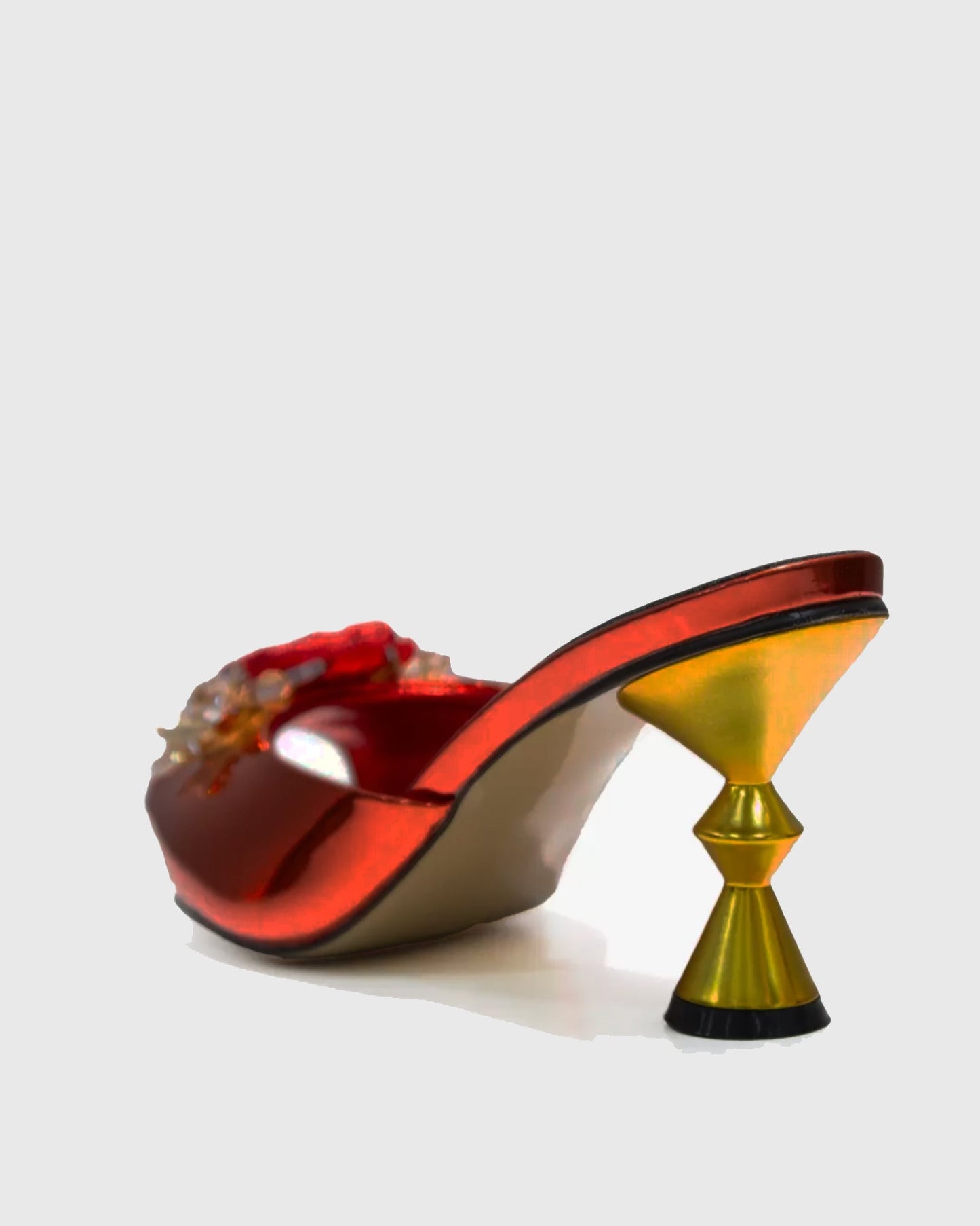 Eadric Red Rose Crystal Embellished Muels