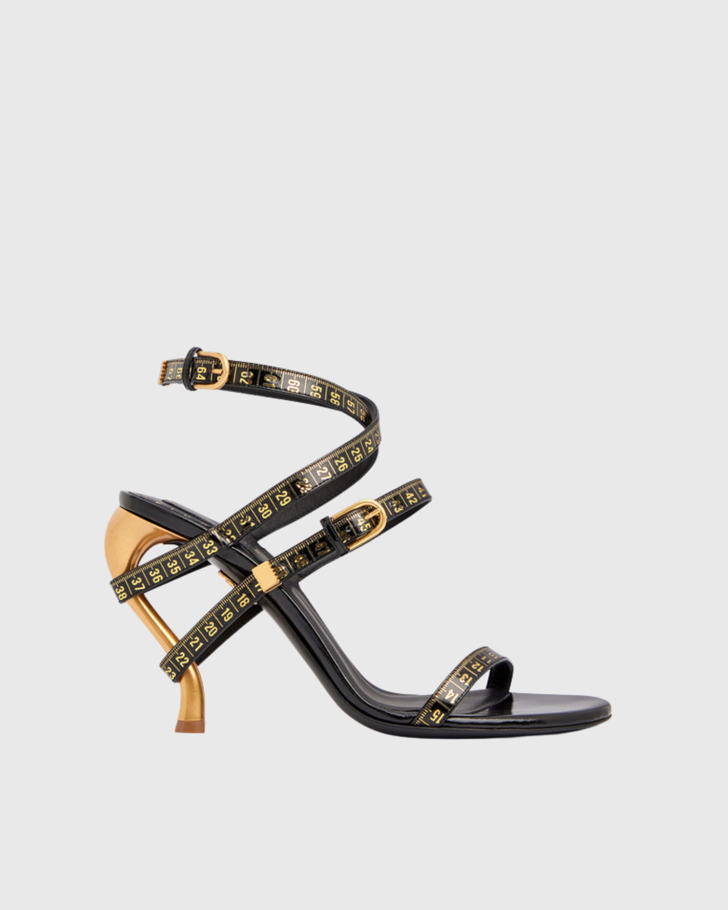 Eastyn Ruler Strap Sandals In Black