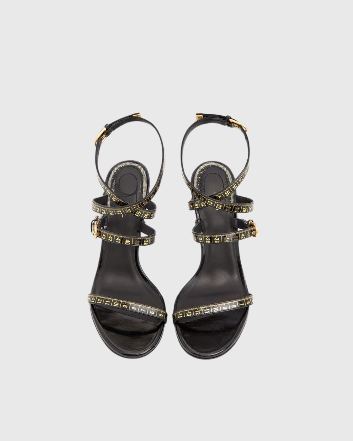 Eastyn Ruler Strap Sandals In Black