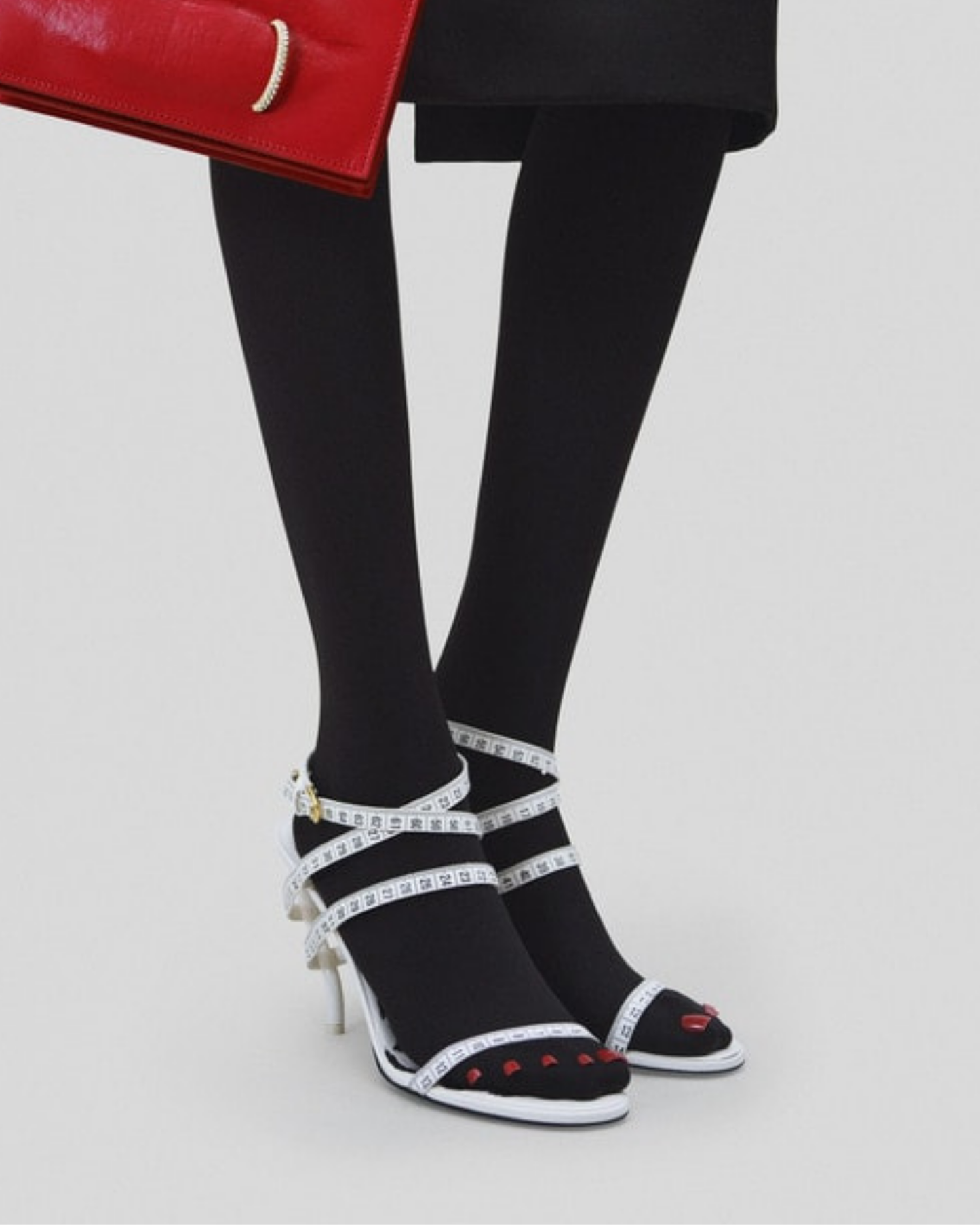 Eastyn Ruler Strap Sandals In White