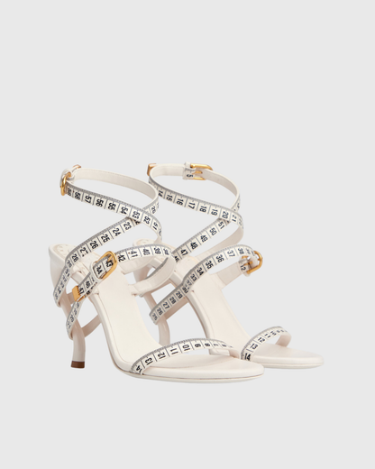 Eastyn Ruler Strap Sandals In White