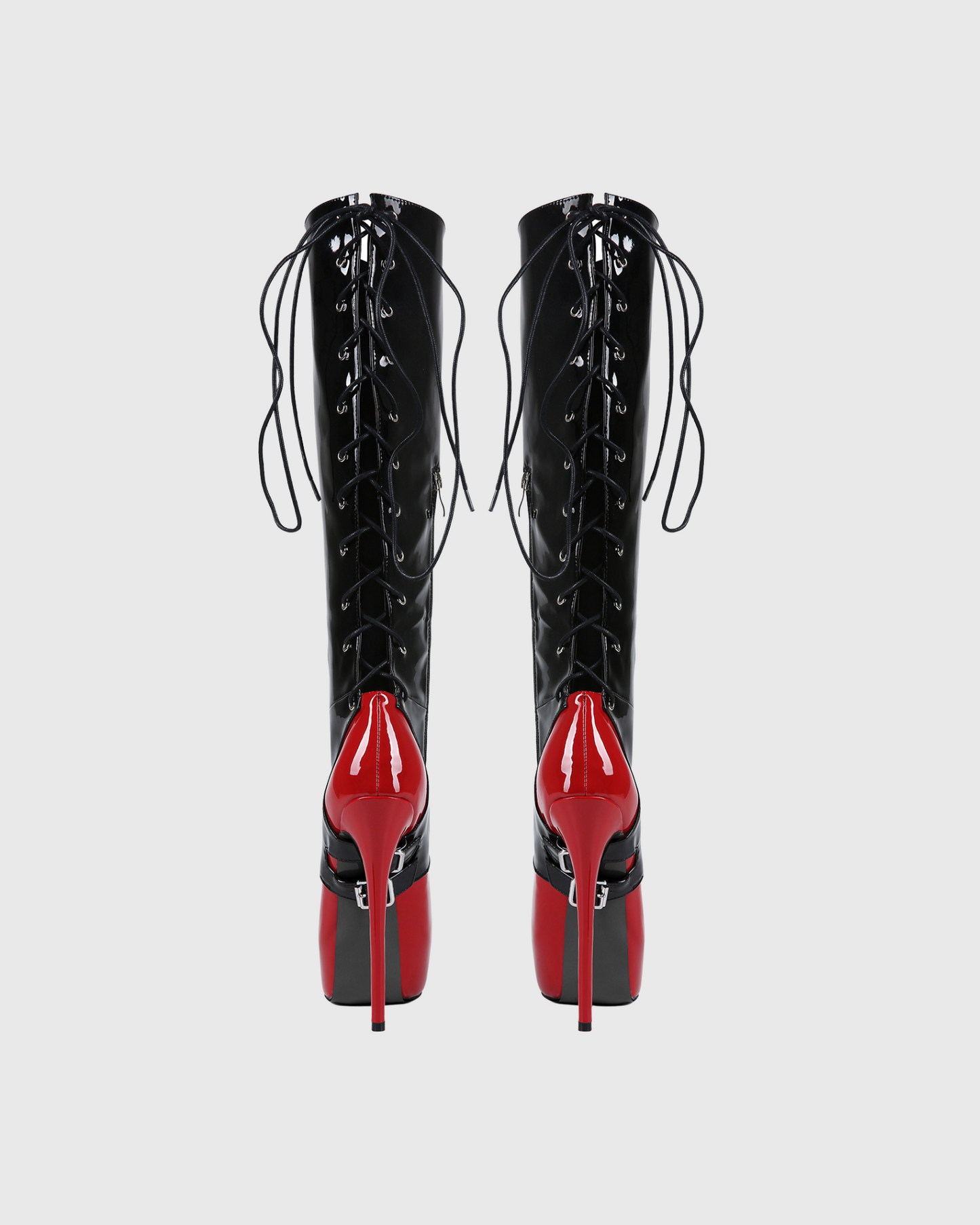 Eavan Splicing Platform Lace Up Boots