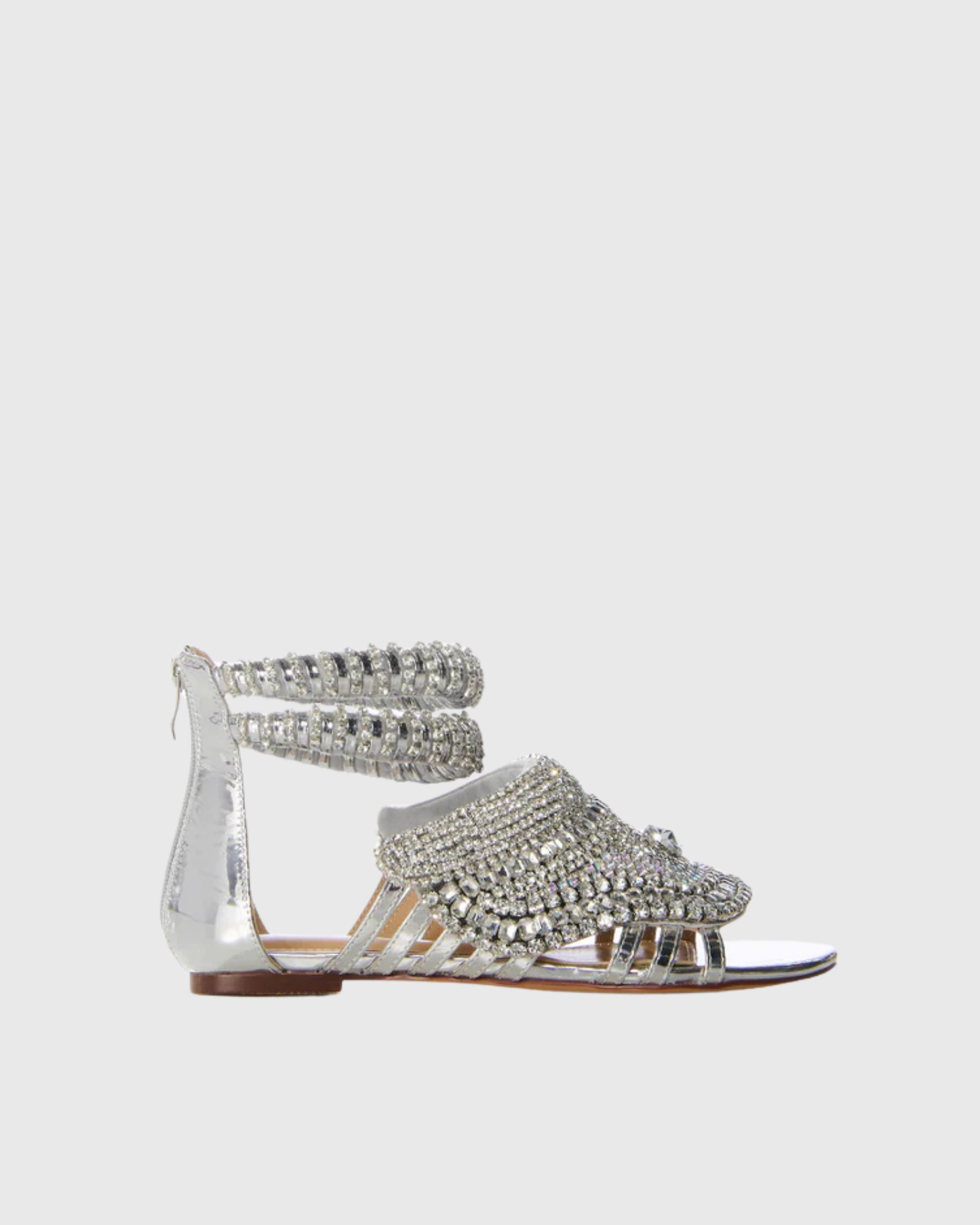 Edith Rhinestone Embellished Strap Flats