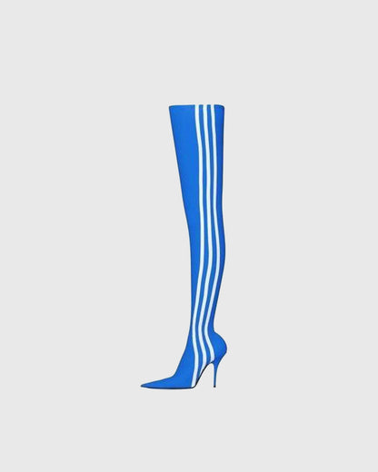 Editta Stripe Over The Knee Boots