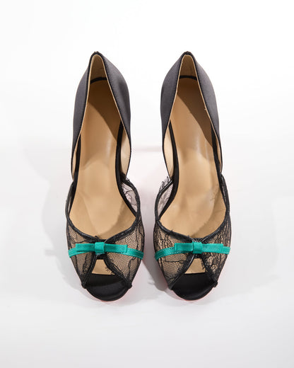 Egypt Lace Splicing Irregular Pumps