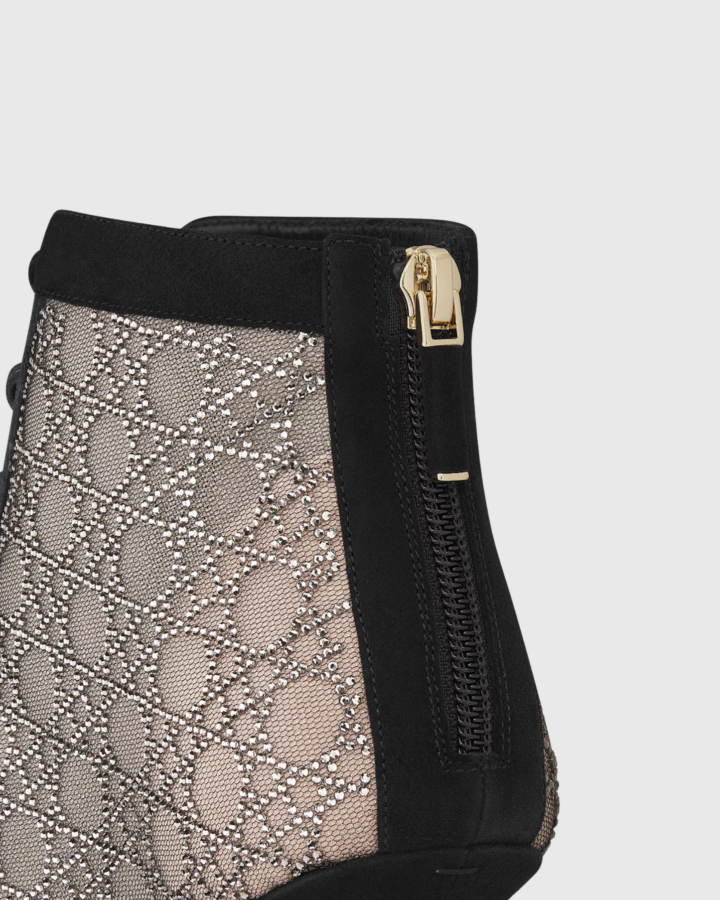 Eine Lace Up Sparkle Ankle Boots In Black