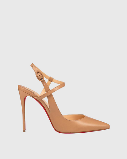 Eini Strap Leather Pumps In Beige