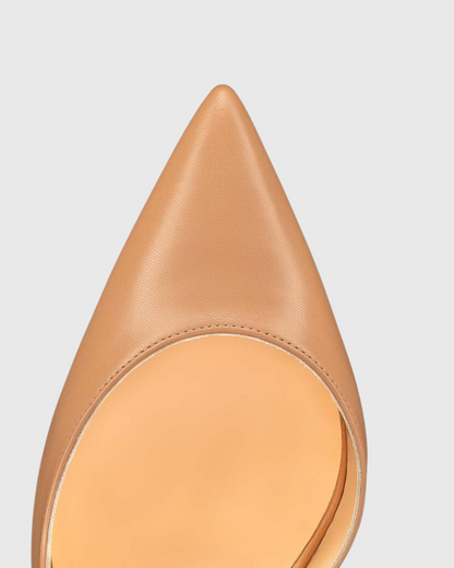Eini Strap Leather Pumps In Beige
