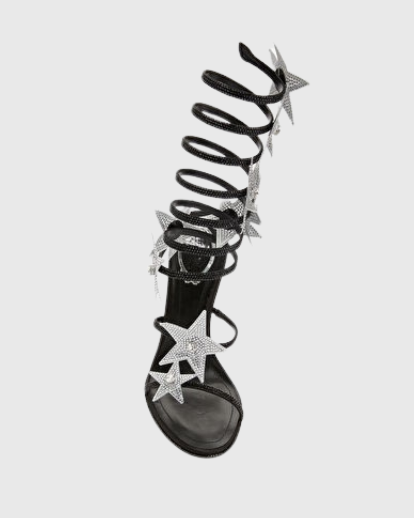 Elisa Star Snake Sandals In Black