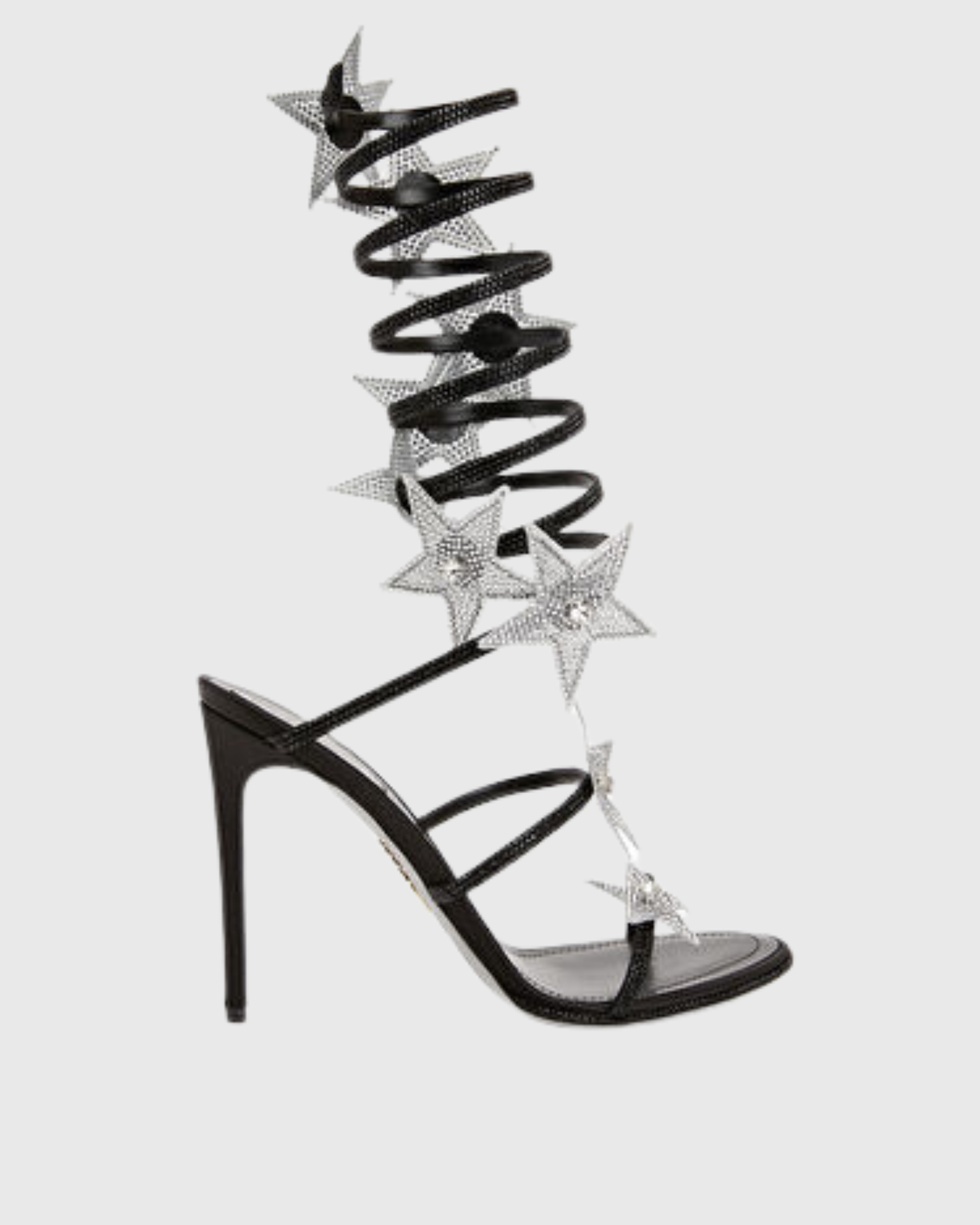 Elisa Star Snake Sandals In Black