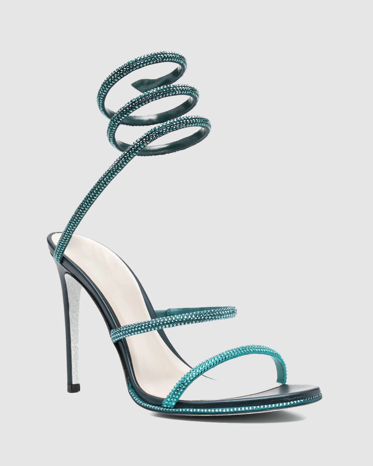 Elisa Rhinestone Embellished Snake Sandals