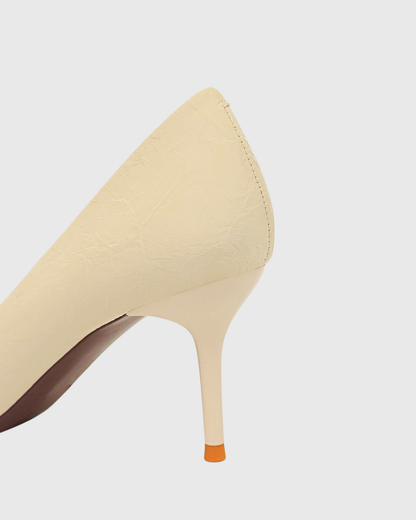 Eliza Metal Chain Pumps In White