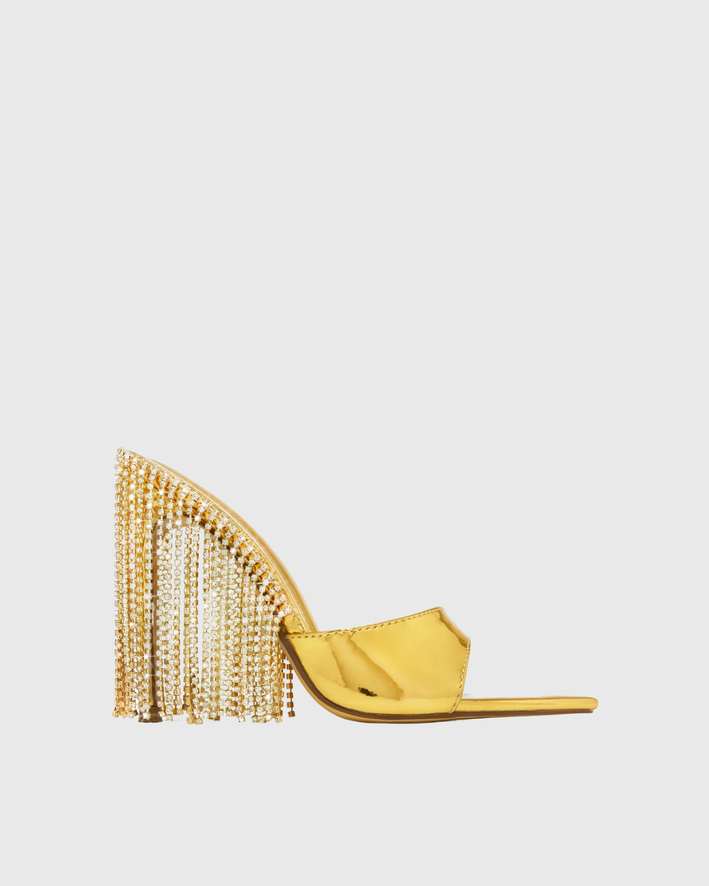 Ellie Diamond Fringe Metallic Slippers