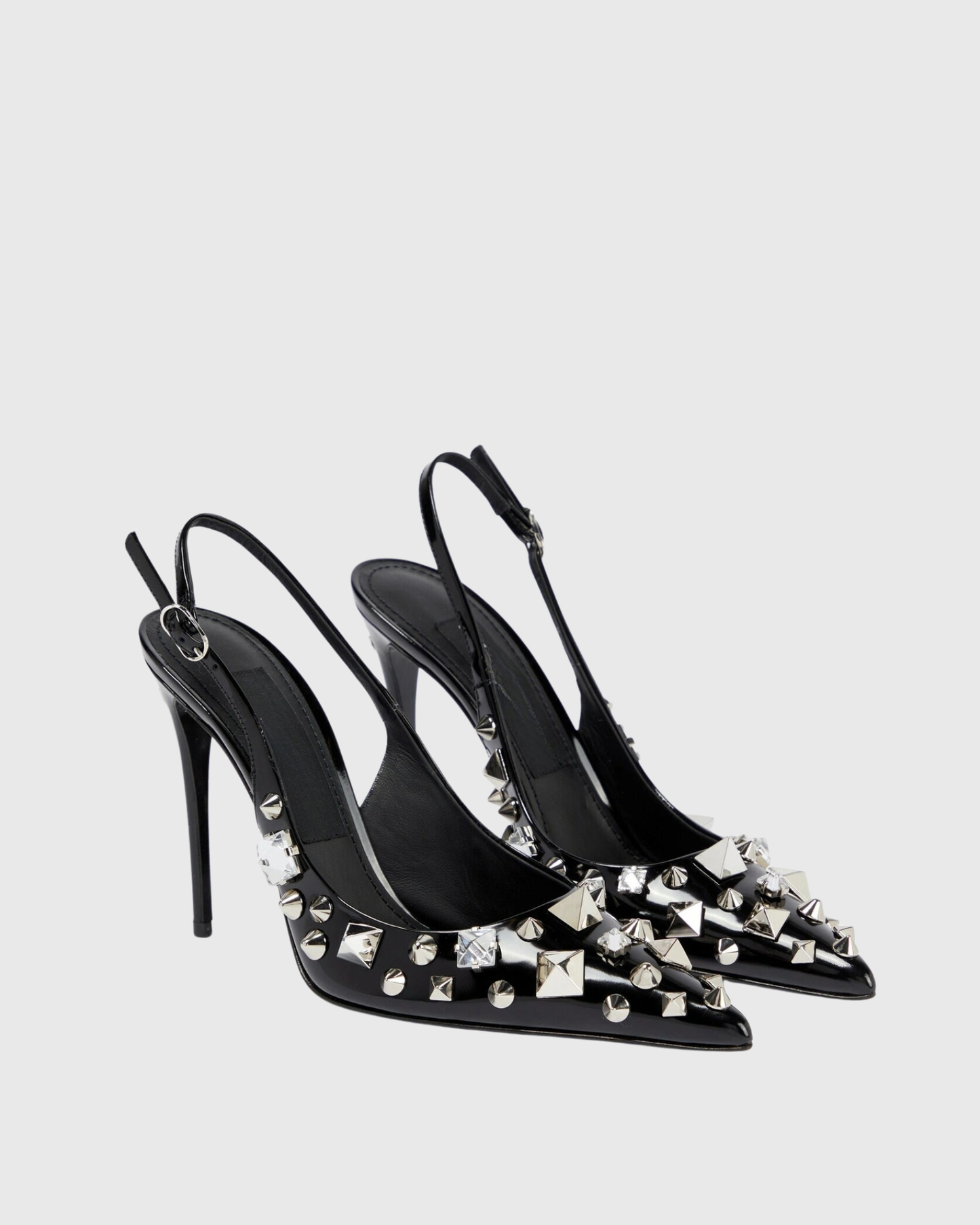 Elora Studded Slingback Pumps In Black