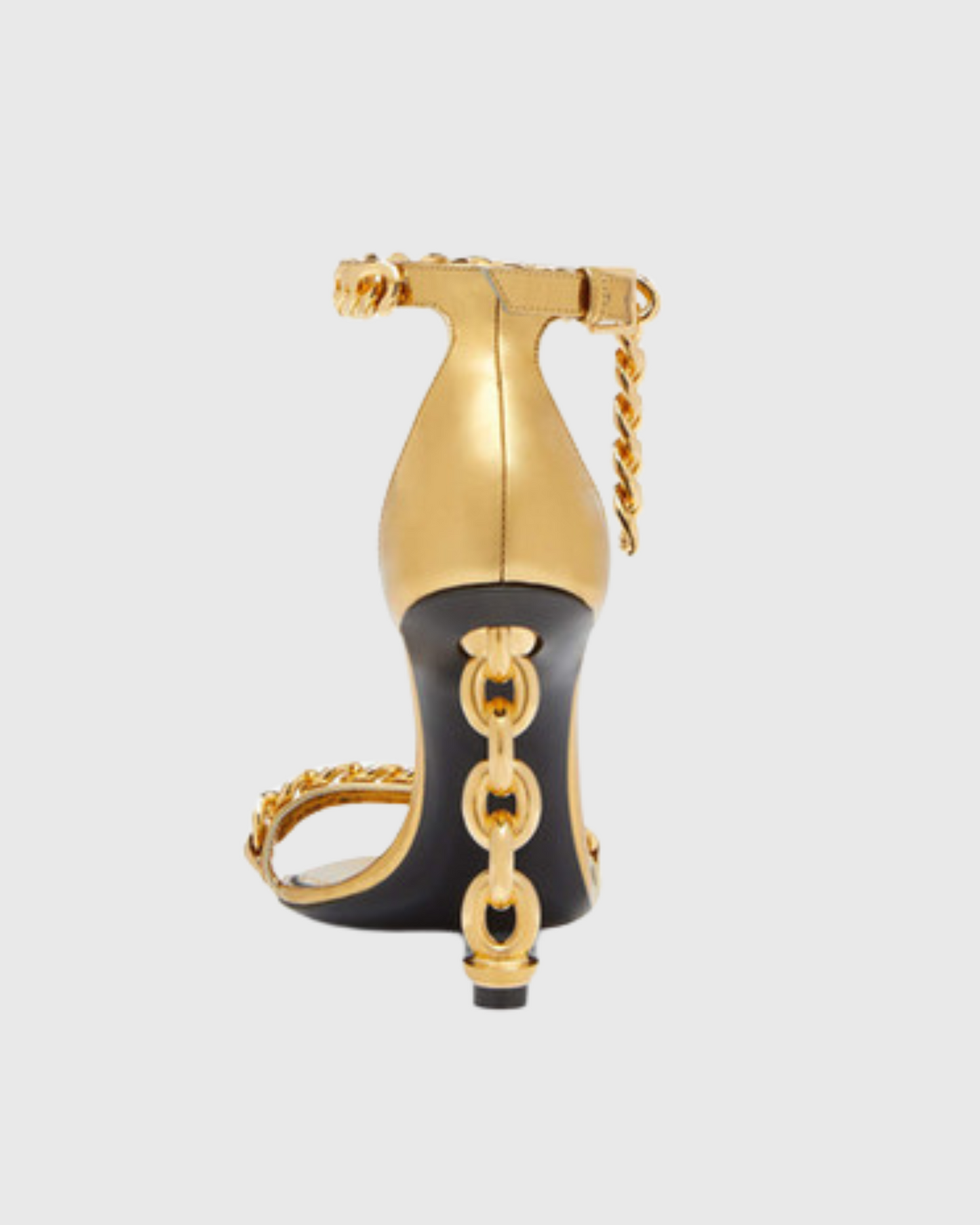 Elsie Chain Metallic Sandals In Gold