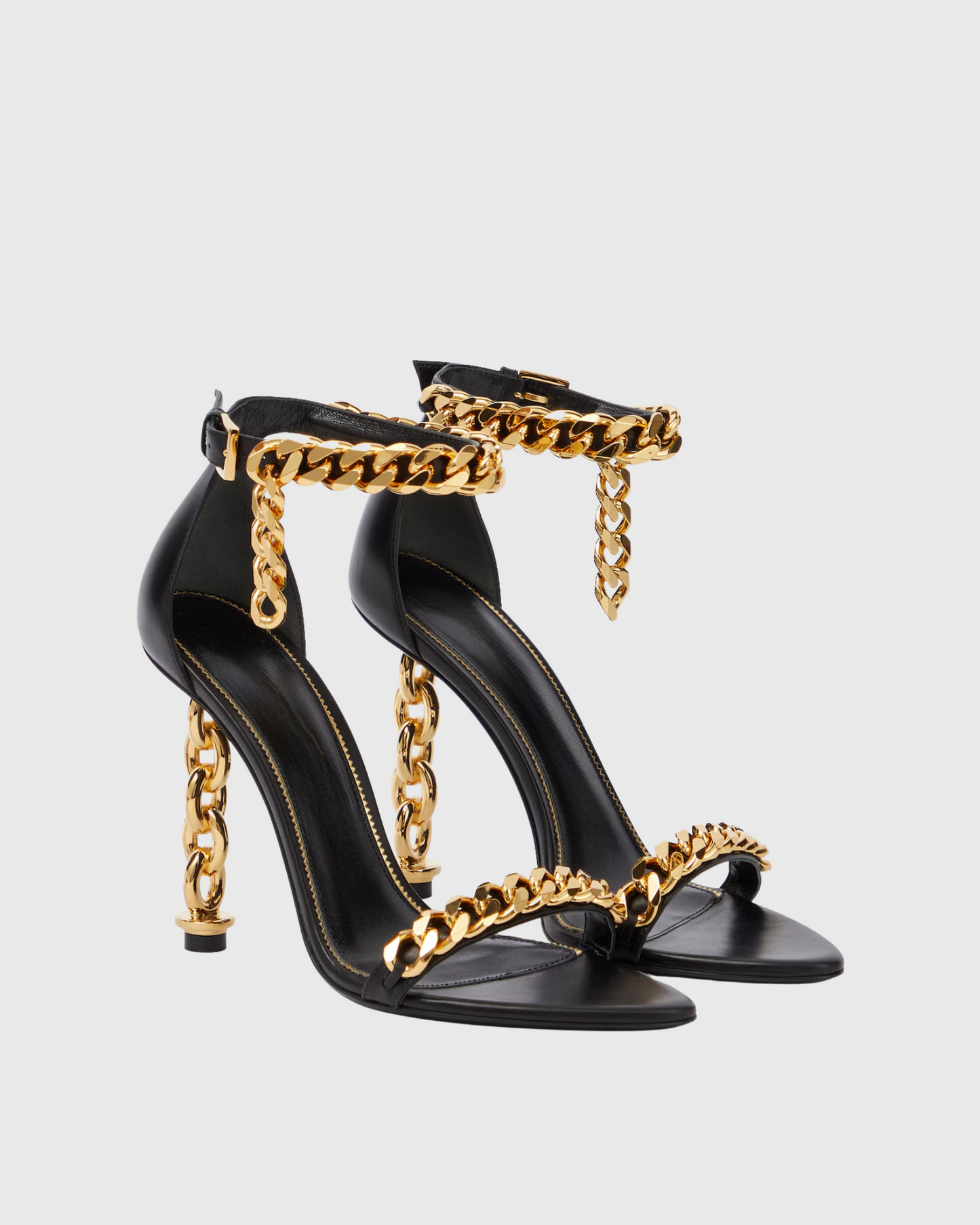 Elsie Chain Strap Sandals In Black