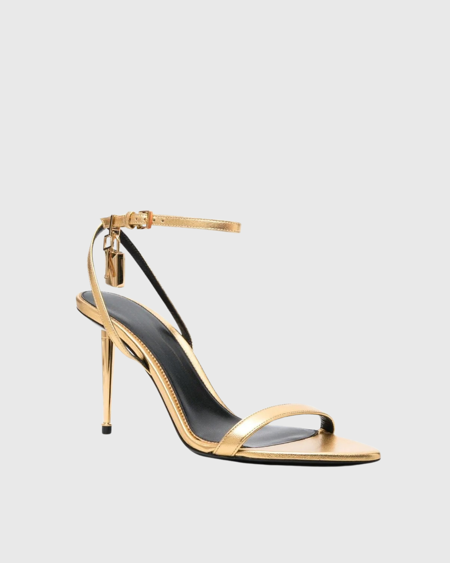 Elsie Metallic Strap Sandals In Gold