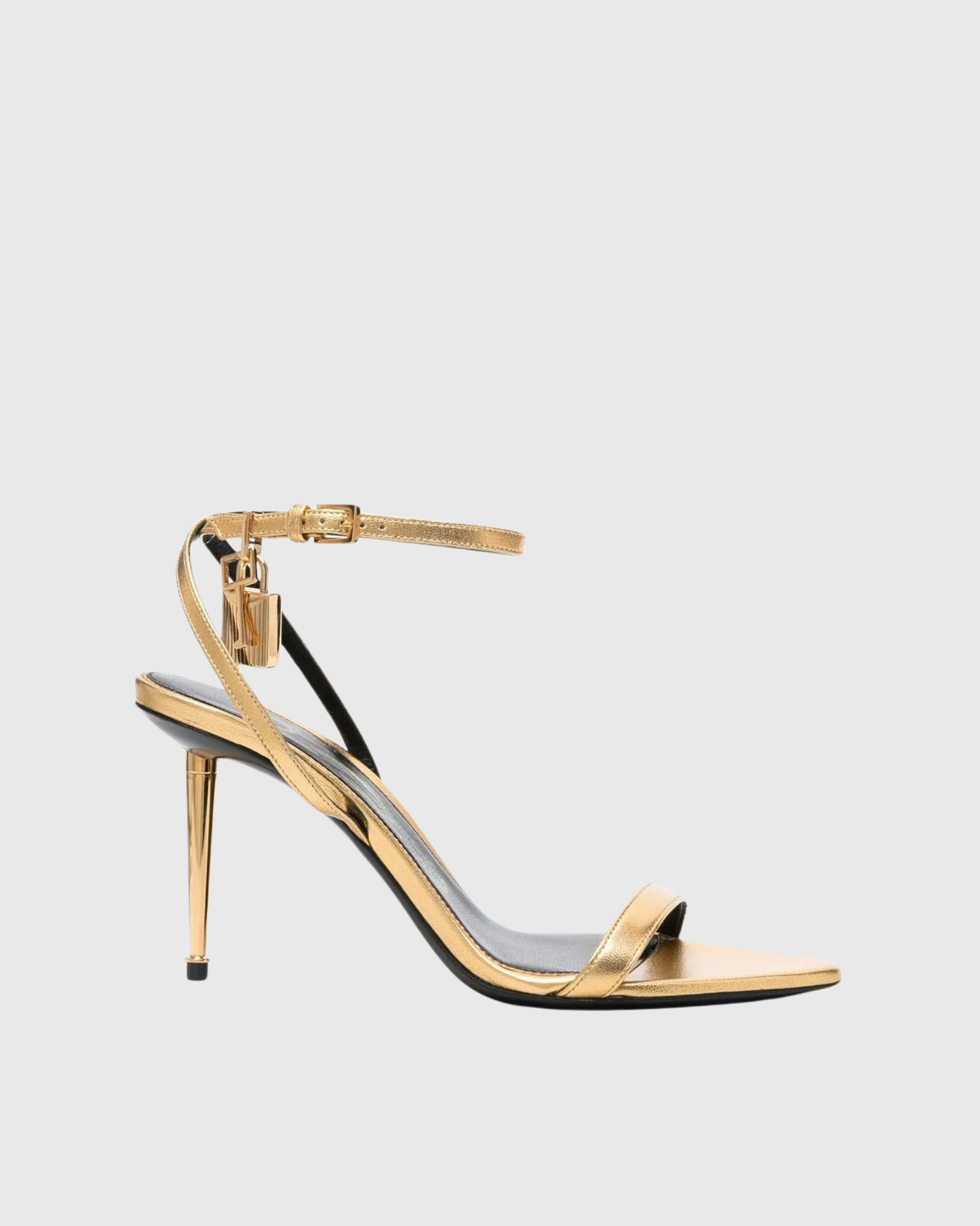 Elsie Metallic Strap Sandals In Gold