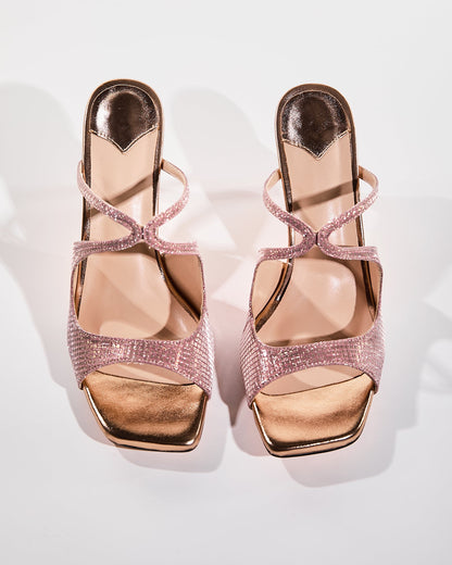 Elvia Sparkle Texture Mules