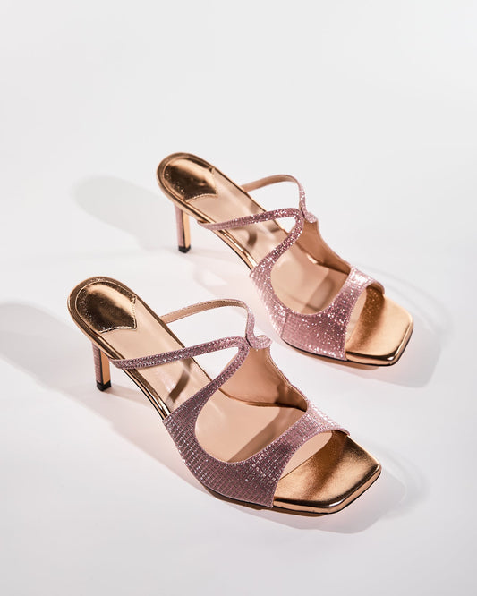Elvia Sparkle Texture Mules