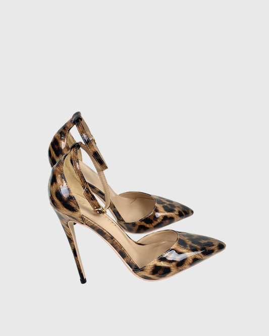 Emory Leopard Print Strap Pumps