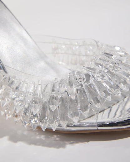 Eugenia Crystal Fringe Slippers