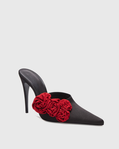Eulalia Flower Embellished Mules