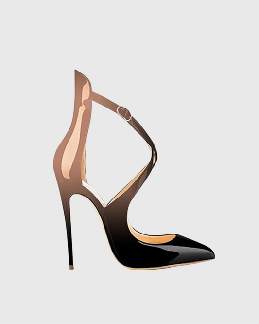 Evelina Cross Strap Pumps In Gradient Color
