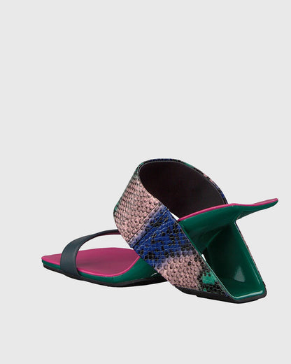 Fabia Snake Print Wedge Sandals
