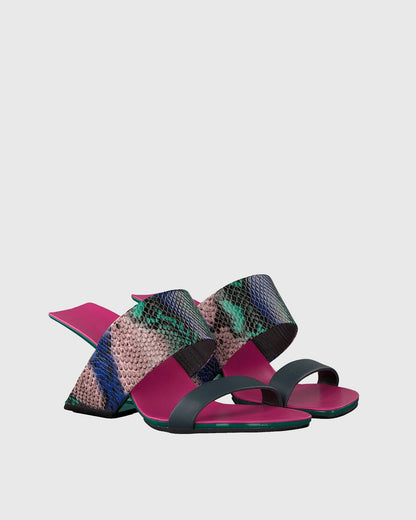 Fabia Snake Print Wedge Sandals