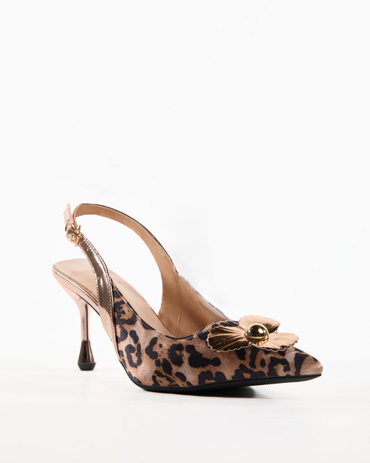 Fabrice Leopard Print Slingback Pumps