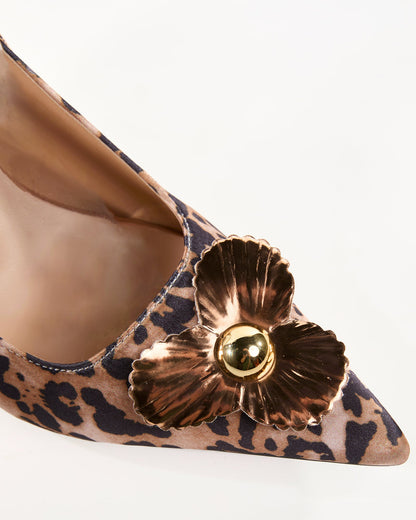 Fabrice Leopard Print Slingback Pumps